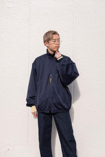 SILK-BACK STAND COLLAR ZIP JACKET(ST.1378)