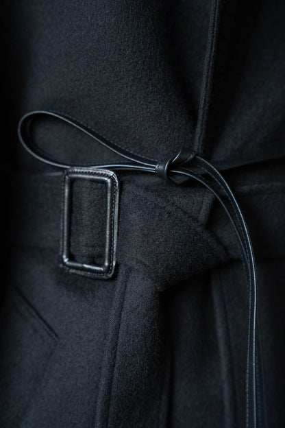WOOL CASHMERE OVERSIZED PEAK LAPEL CHESTER COAT(ST.1533)