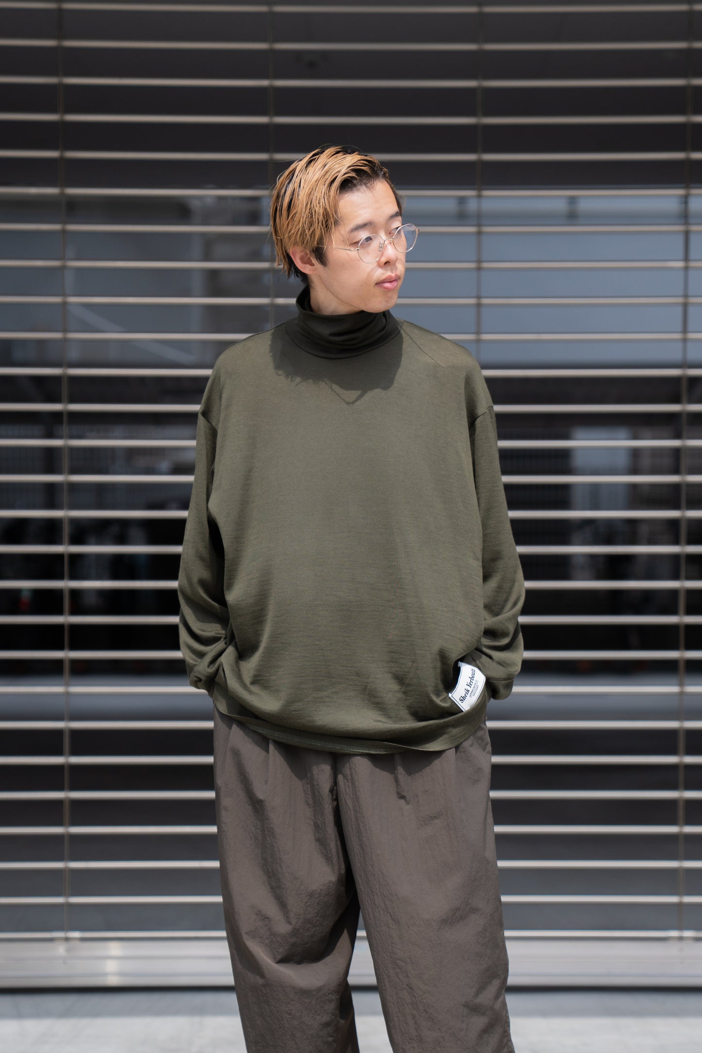 MERINO WOOL HIGH NECK L/S T-SHIRT