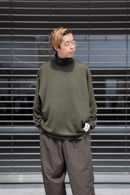 MERINO WOOL HIGH NECK L/S T-SHIRT