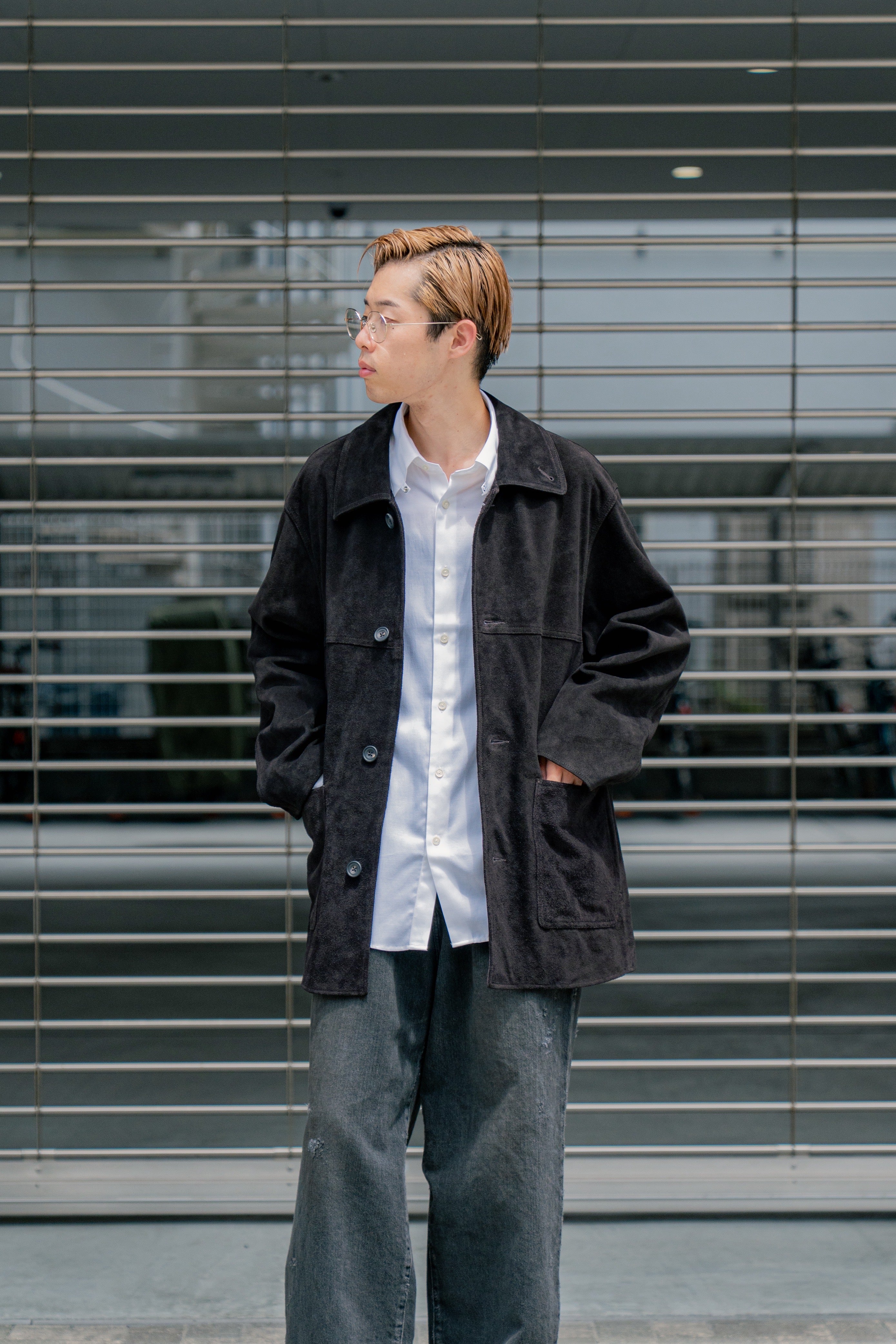 ジャケット・アウター ssstein - COW SUEDE CAR JACKET ssstein / シュタイン | COW SUEDE CAR JACKET - Black | 通販