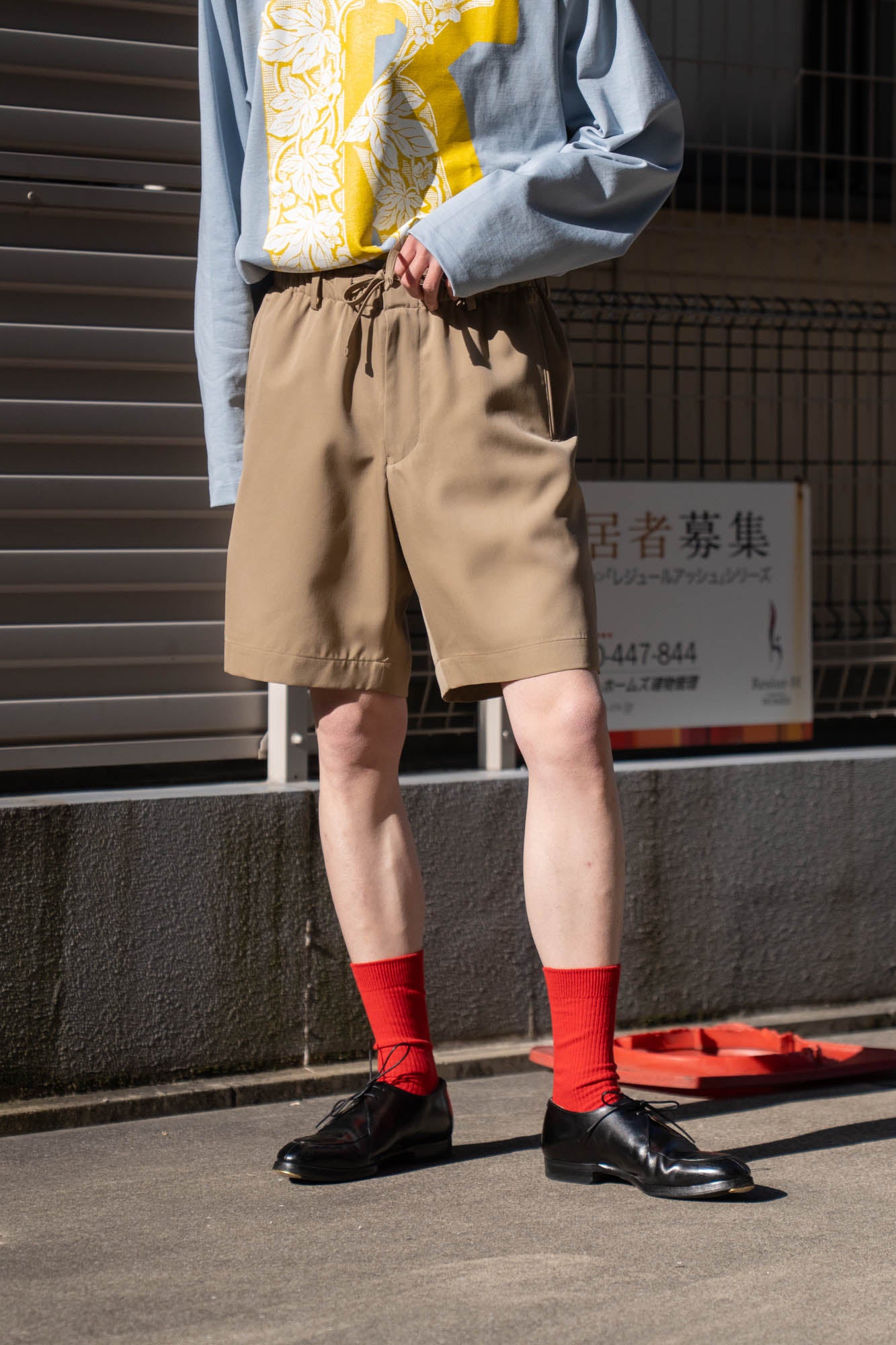 Work Shorts in Wool Gabardine