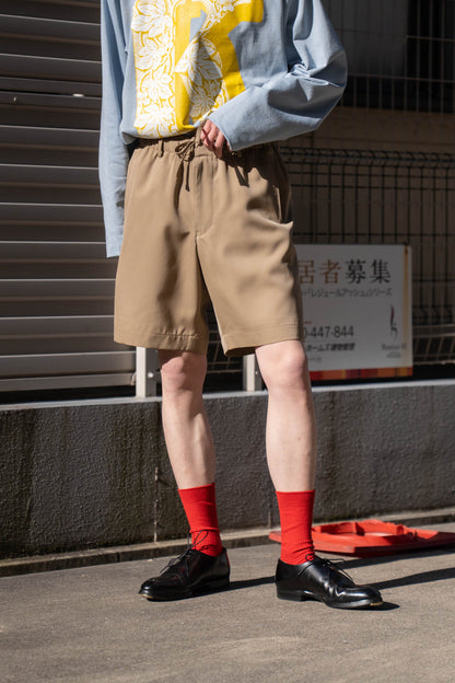 Work Shorts in Wool Gabardine
