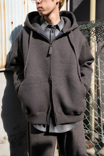 WOOL SWEAT ZIP HOODIE
