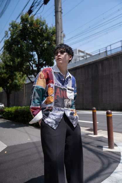 Patchworked Silk Shirt