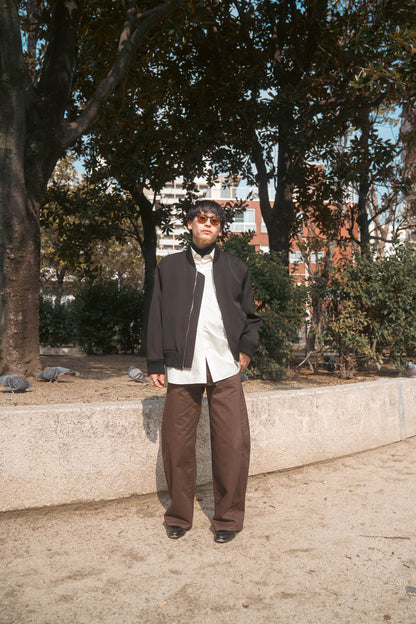 DEFORMATION WIDE COTTON PANTS(ST.1390)