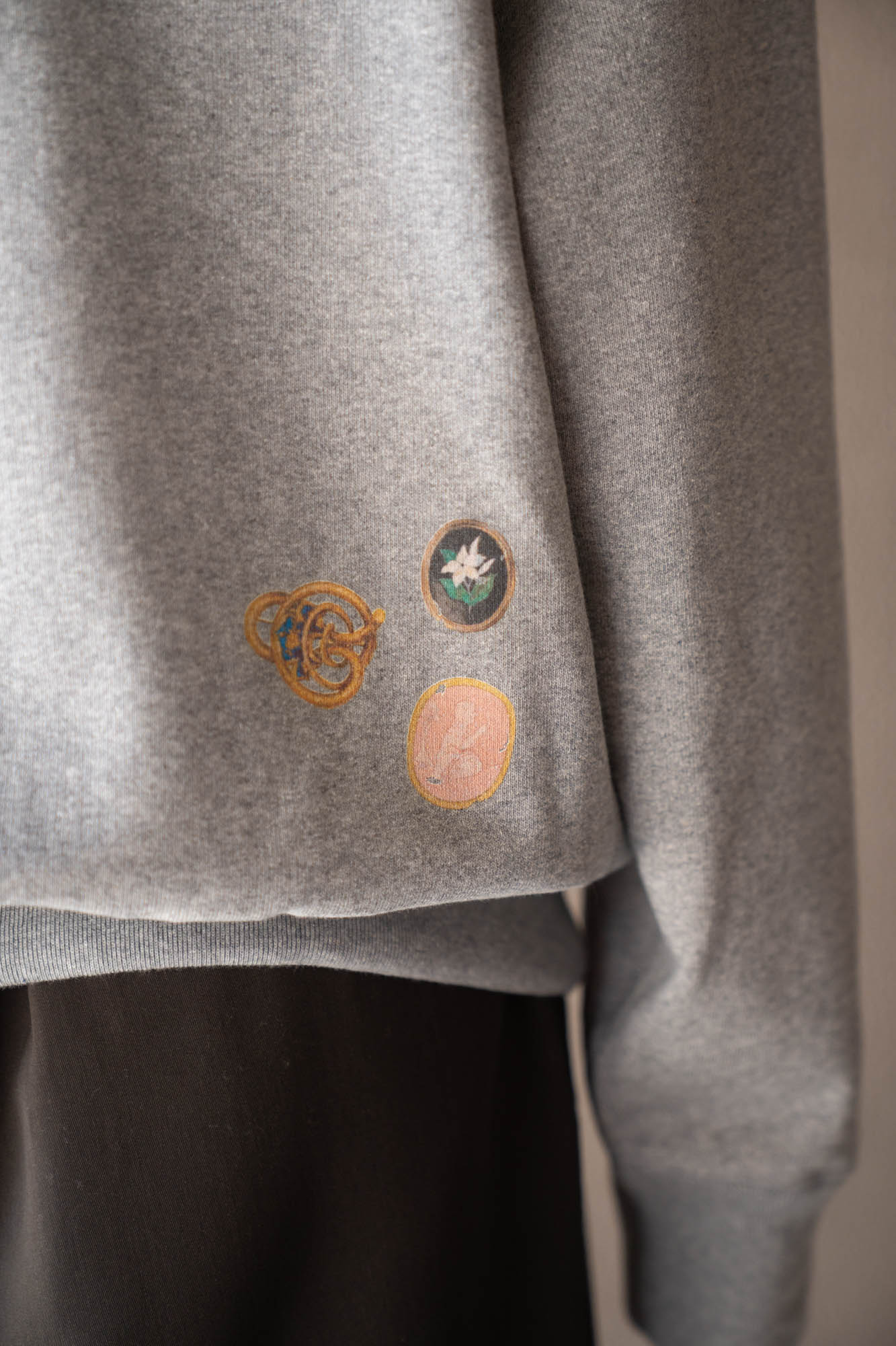 Hand-stitched sweatshirt