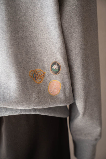 Hand-stitched sweatshirt
