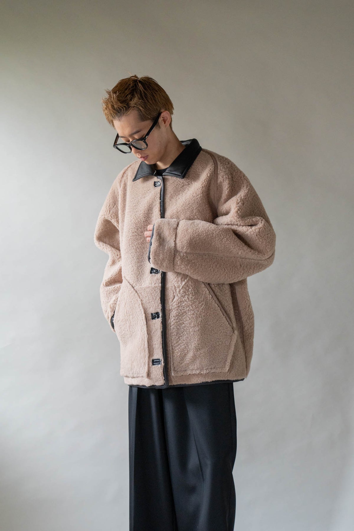 REVERSIBLE MOUTON BLOUSON