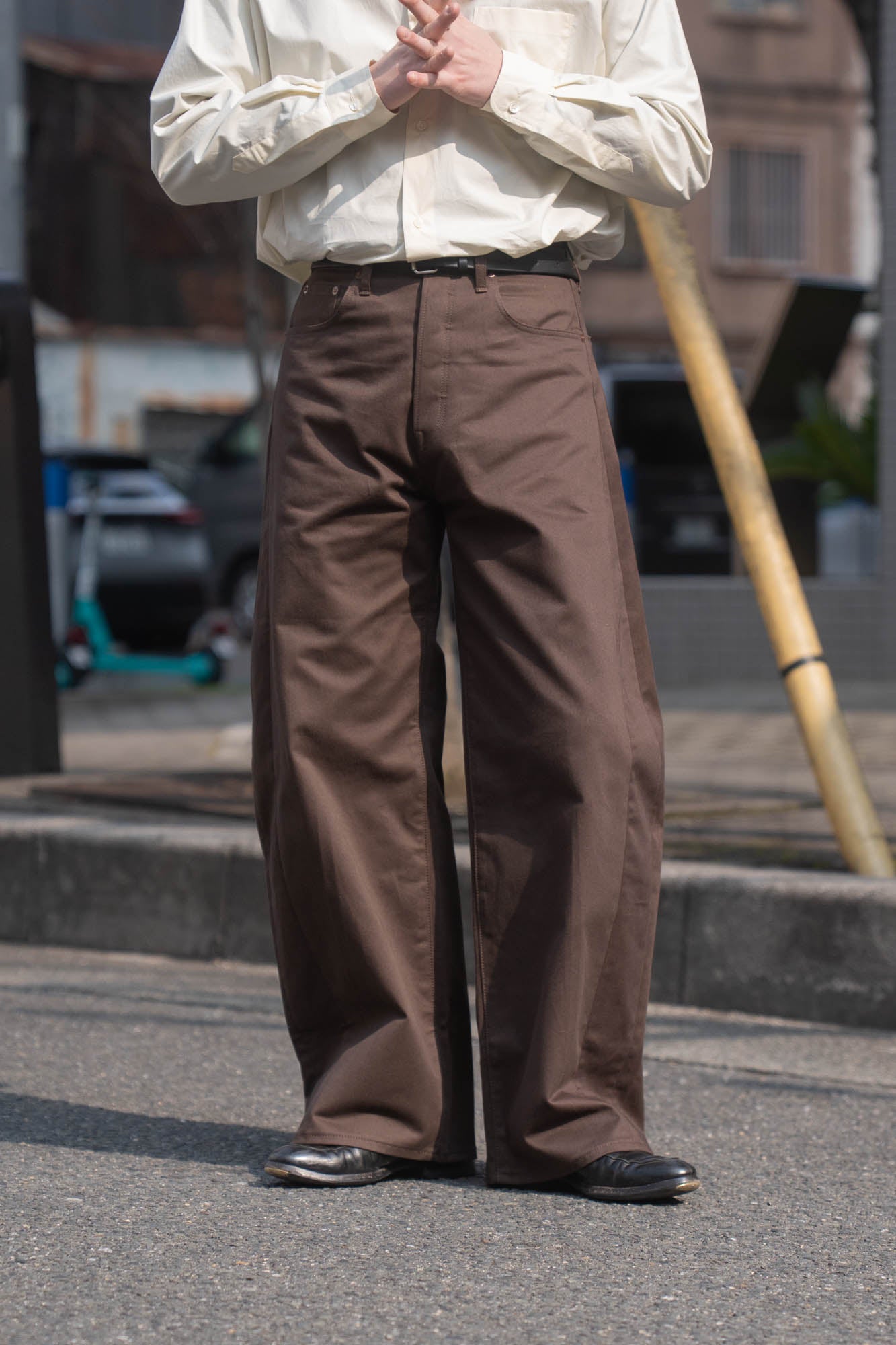 DEFORMATION WIDE COTTON PANTS(ST.1390)