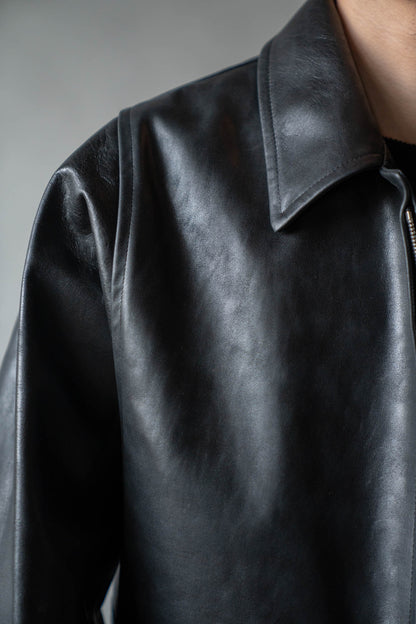 MODIFIED-SLEEVE LEATHER MOTOR JACKET