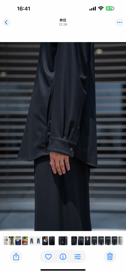 SHIRT JACKET IN WOOL FLANNEL