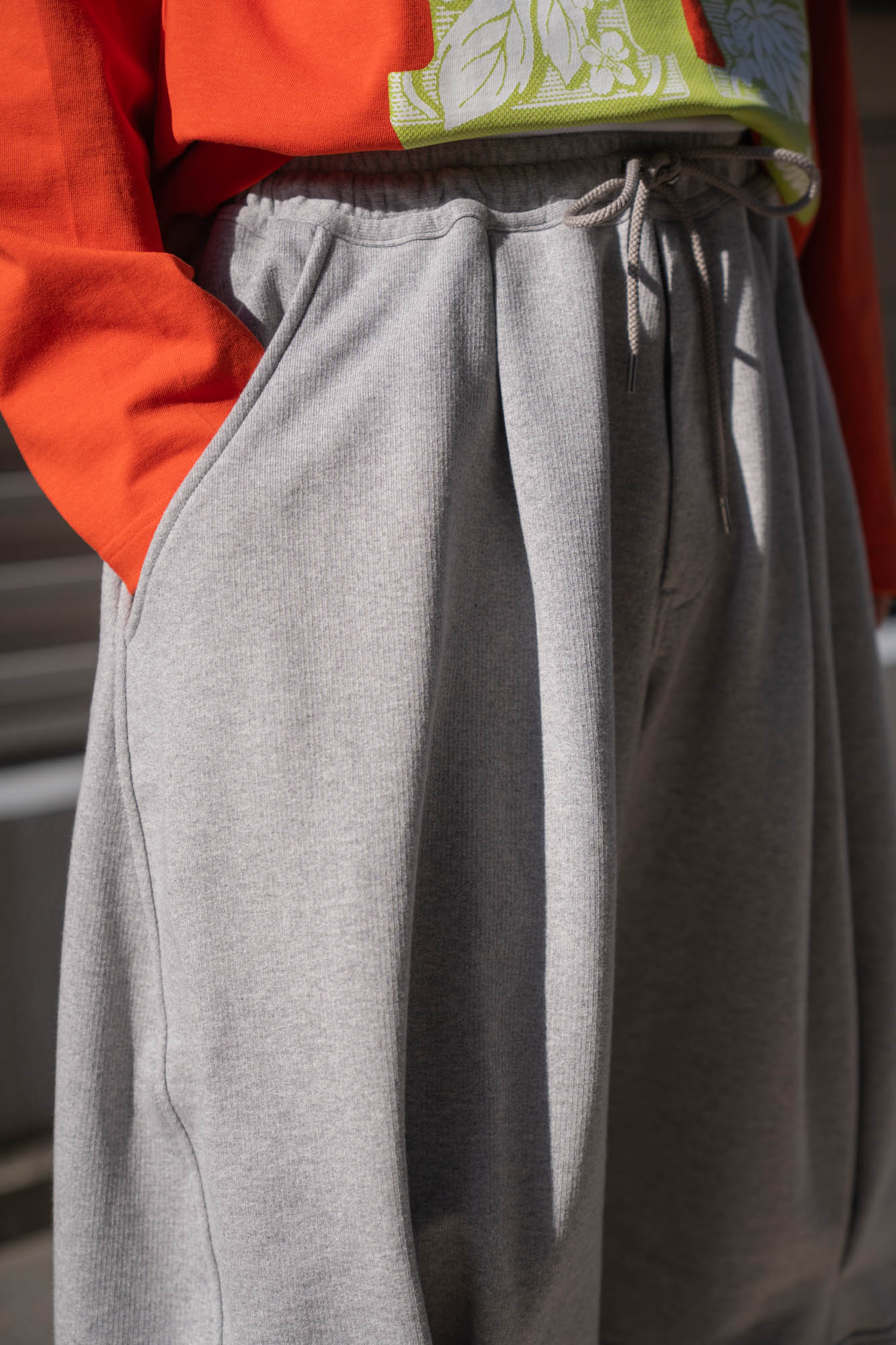 Pleated Balloon Sweat Shorts