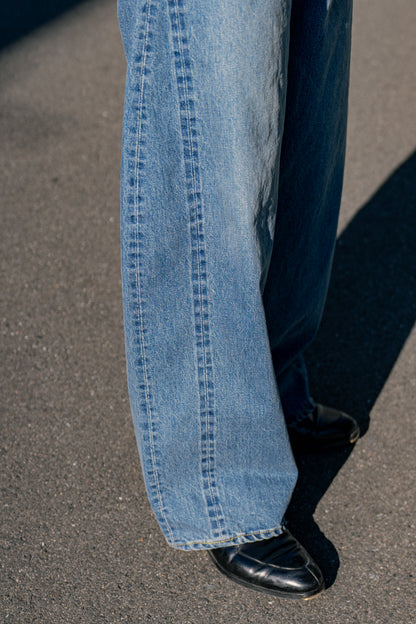 DEFORMATION WIDE VINTAGE DENIM JEANS (ST.1072)