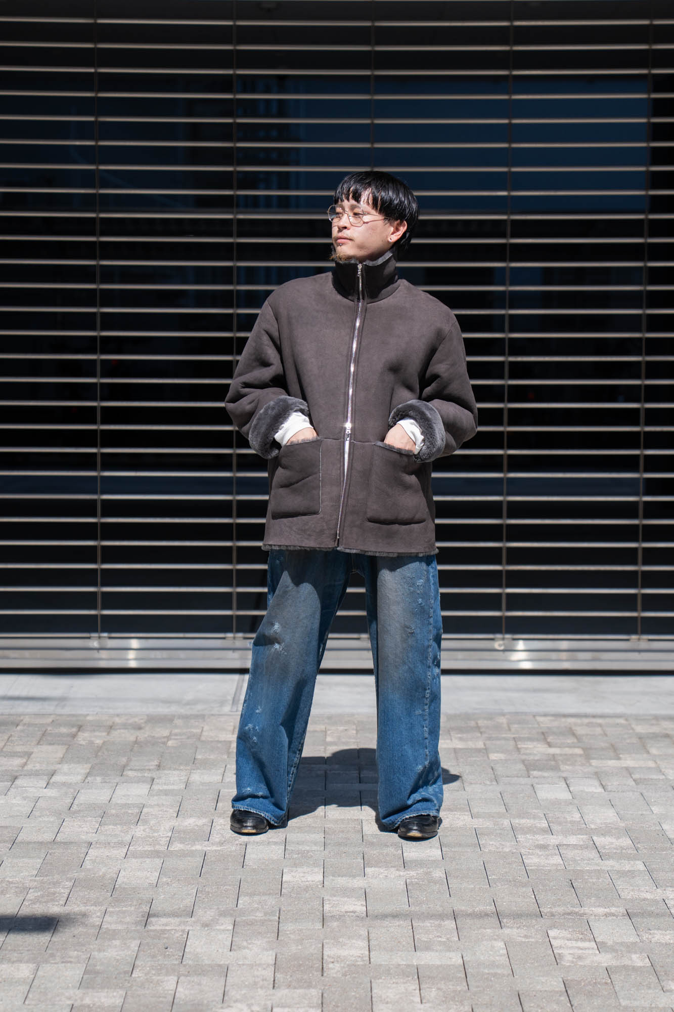 CUT-OFF MOUTON JACKET(ST.1222)