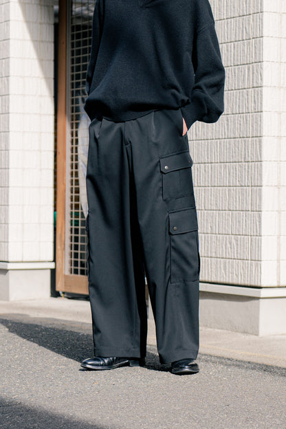 CARGO POCKET WIDE EASY TROUSERS