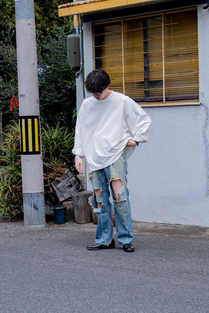 Organic Cotton Denim Pants*Crashed