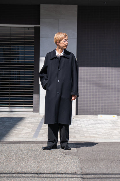 SOUTIEN COLLAR OVERCOAT IN DOUBLE FACE BEAVER