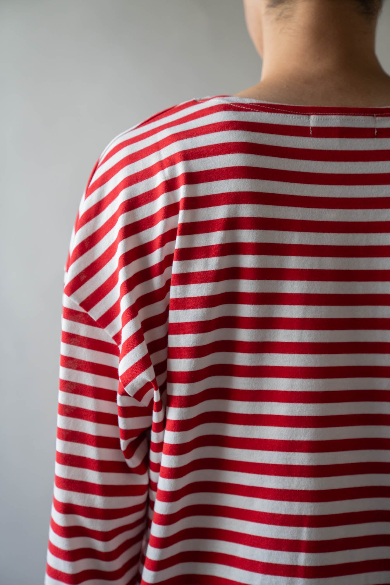 BORDER LONG T SHIRT