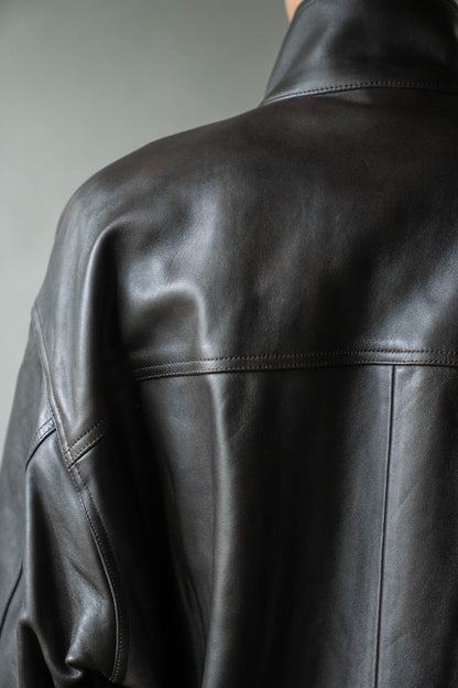 SHEEP LEATHER STAND COLLAR JACKET(ST.1553)