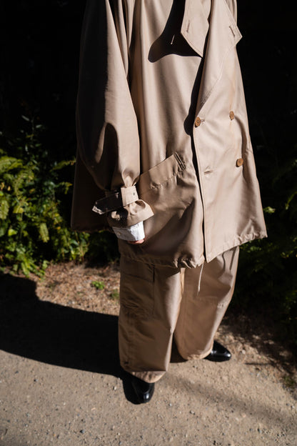 Giza cotton short trench coat