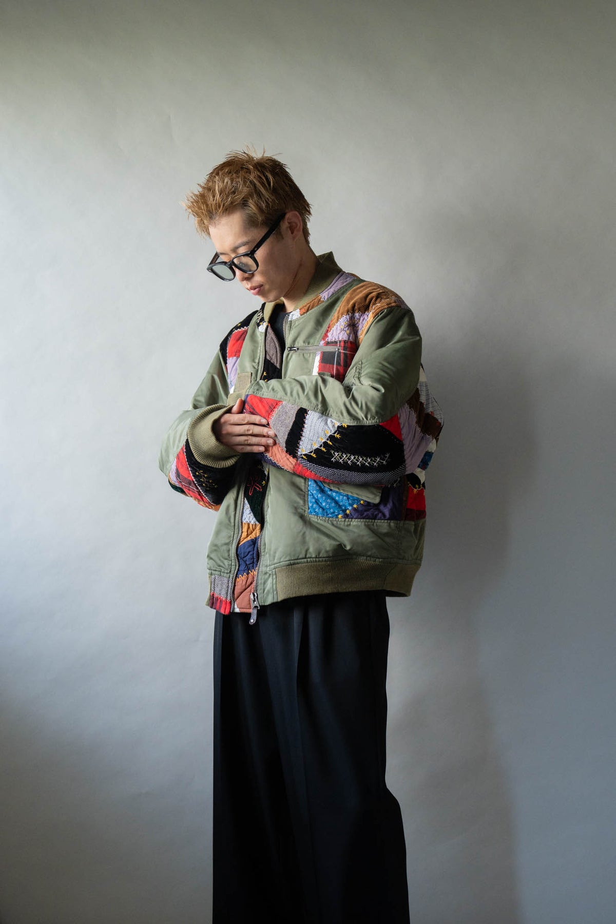 Quilt bomber jacket