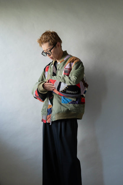 Quilt bomber jacket