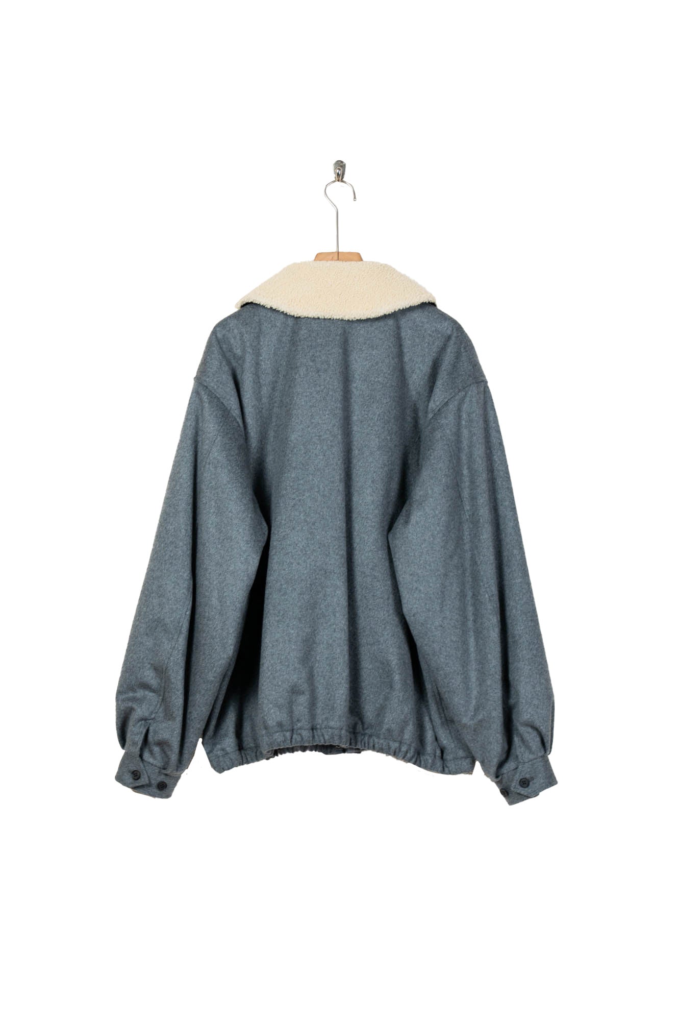 MOUTON COLLAR WOOL CASHMERE PADDED JACKET(ST.1546)
