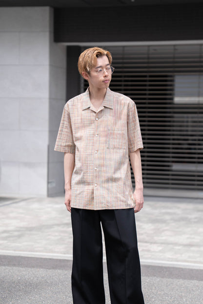 cotton ikat check shirt