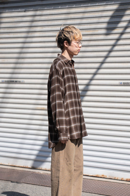 LY/VIS CHECK OVERSIZED LS SHIRT(ST.1461)
