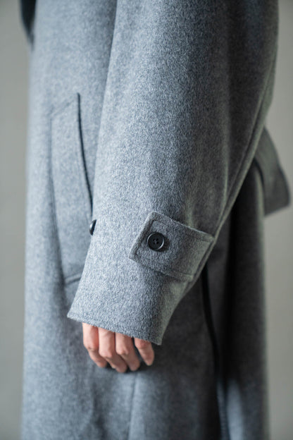 WOOL CASHMERE OVERSIZED PEAK LAPEL CHESTER COAT(ST.1533)