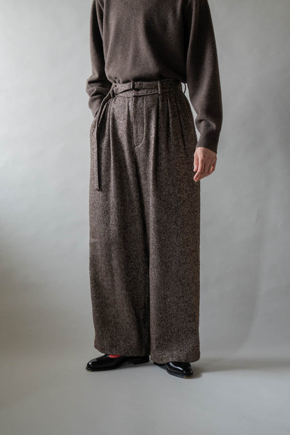 BELTED WIDE PANTS