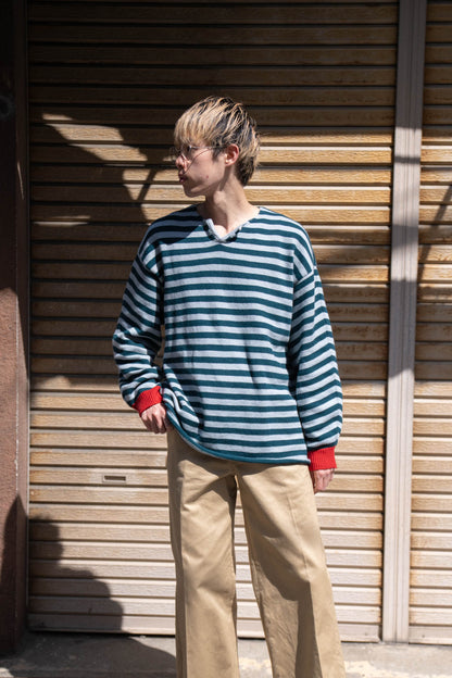 Cotton skipper border pullover