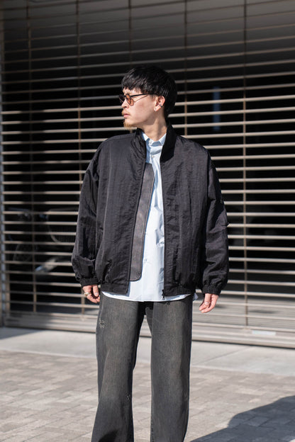 SHRUNK NYLON OVERSIZED FIGHT JACKET(ST.1386)