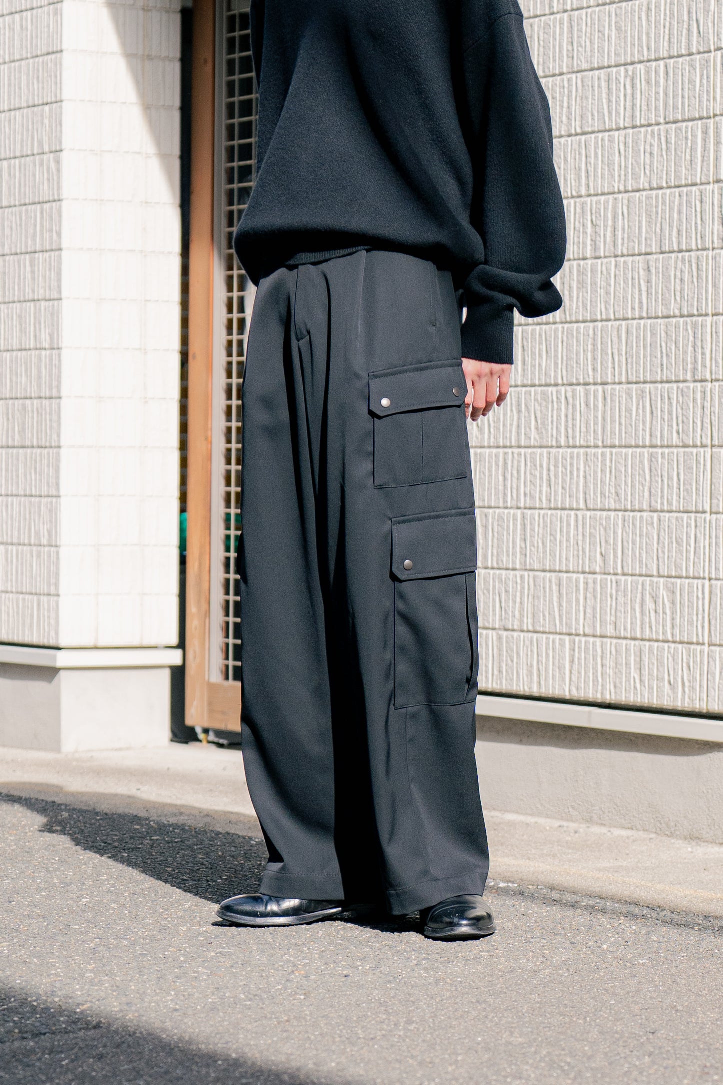 CARGO POCKET WIDE EASY TROUSERS