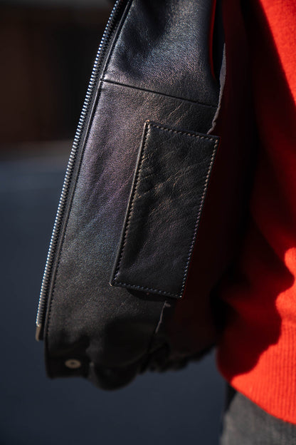 COW LEATHER VINTAGE ZIP JACKET(ST.1380)