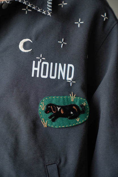 Cross-stitch coach jacket