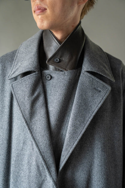 WOOL CASHMERE LAYERED COMBINATION COAT(ST.1539)