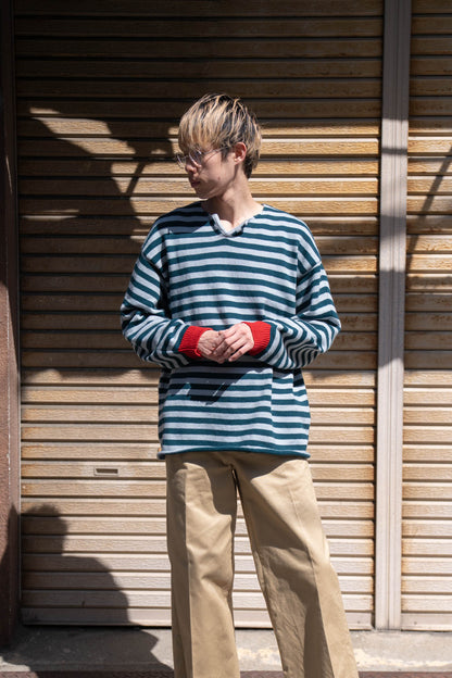 Cotton skipper border pullover