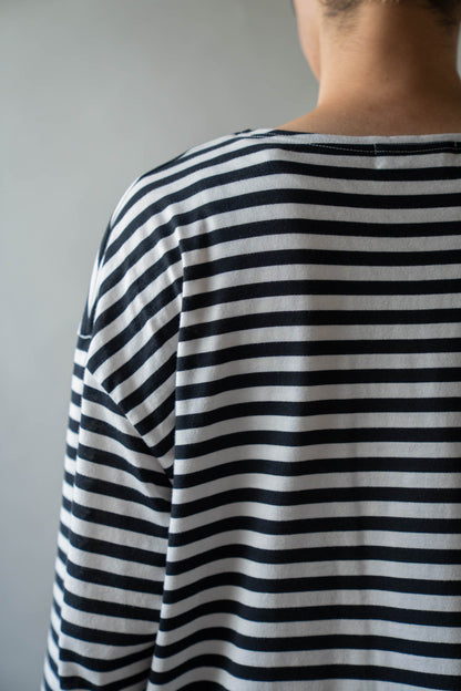 BORDER LONG T SHIRT