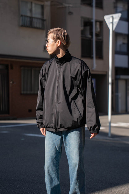 SILK-BACK STAND COLLAR ZIP JACKET(ST.1378)