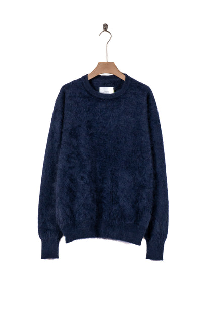 PURE CASHMERE SHAGGY KNIT LS