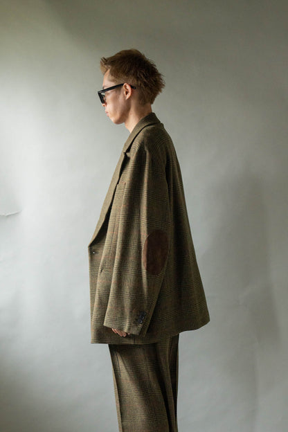BRITISH TWEED OVERSIZED PEAK LAPEL JACKET(ST.1586)