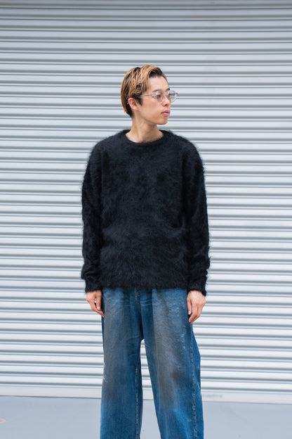 CASHMERE SHAGGY KNIT CREW NECK LS(ST.1307)