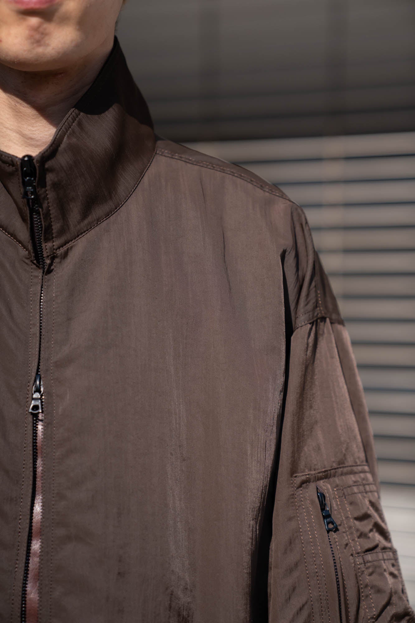 SHRUNK NYLON OVERSIZED FIGHT JACKET(ST.1386)