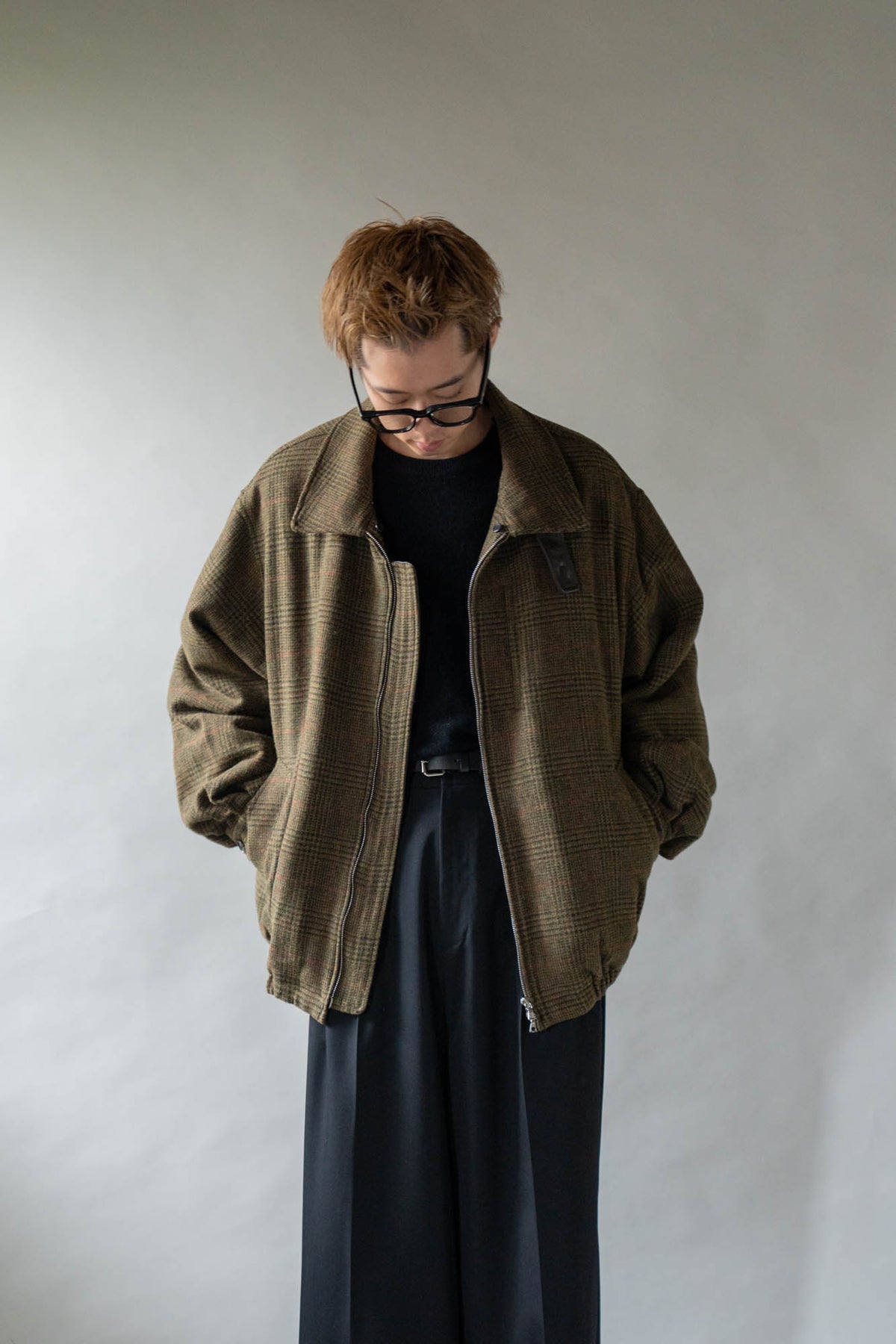 DETATCHABLE COLLAR BRITISH TWEED JACKET(ST.1577)