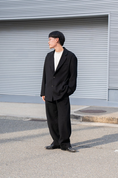 WOOL/CASHMERE FLEECE SINGLE BREASTED JACKET(ST.1268)