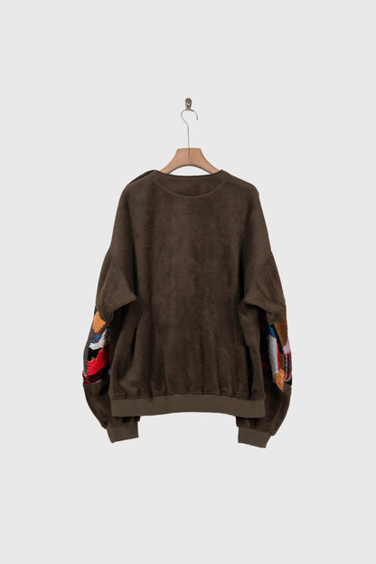 Quilt fleece pullover