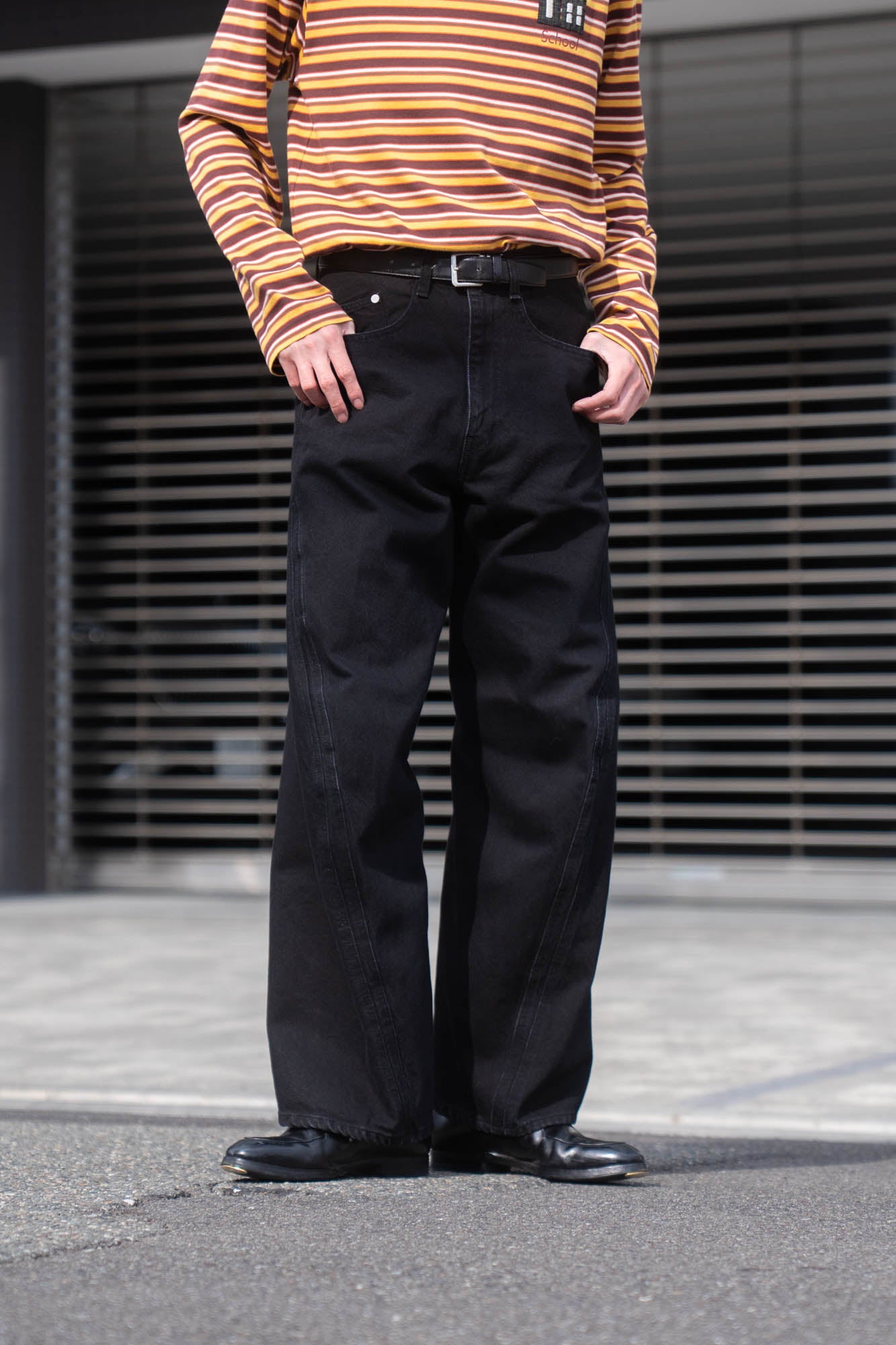 3D TWISTED WIDE LEG JEANS