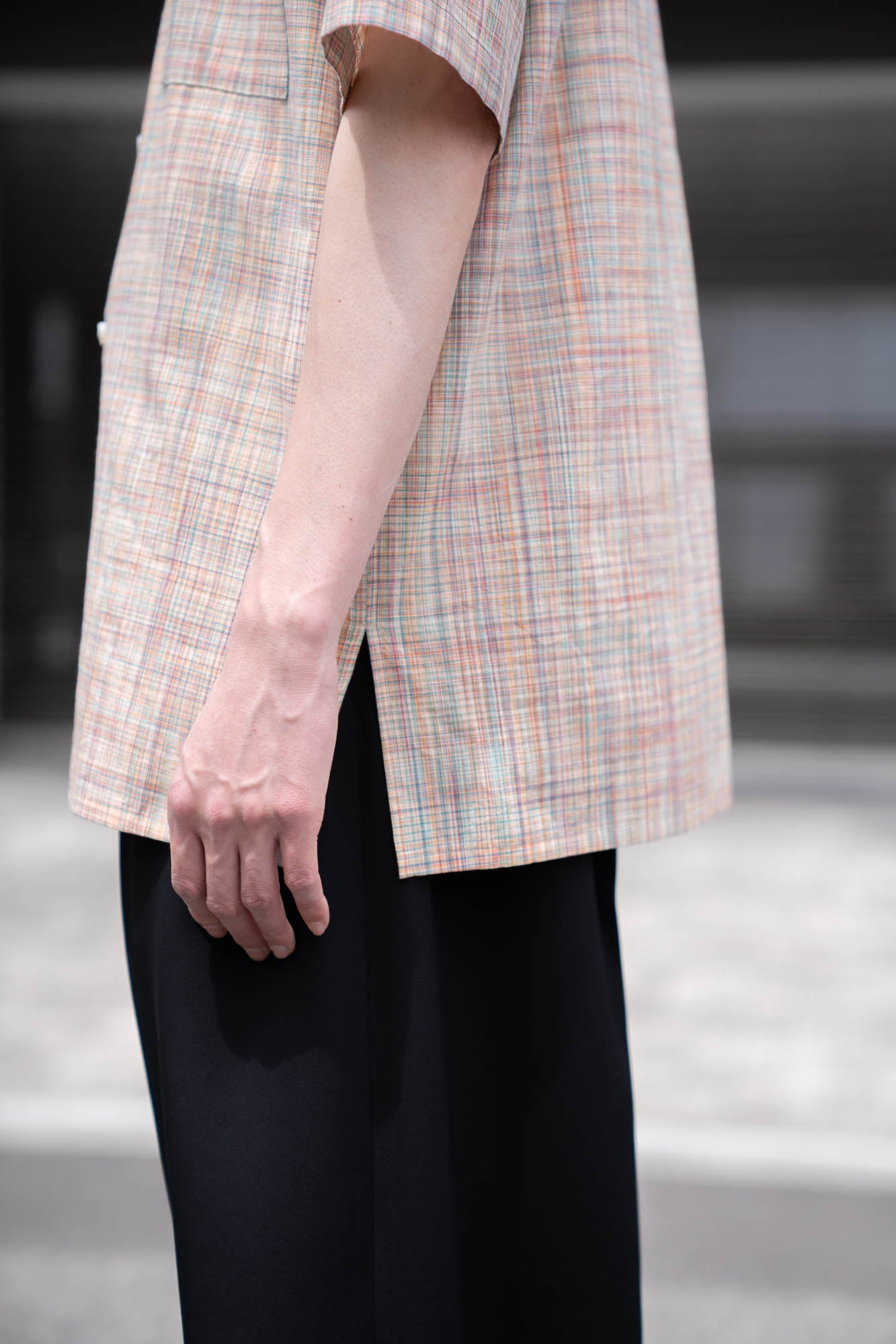 cotton ikat check shirt